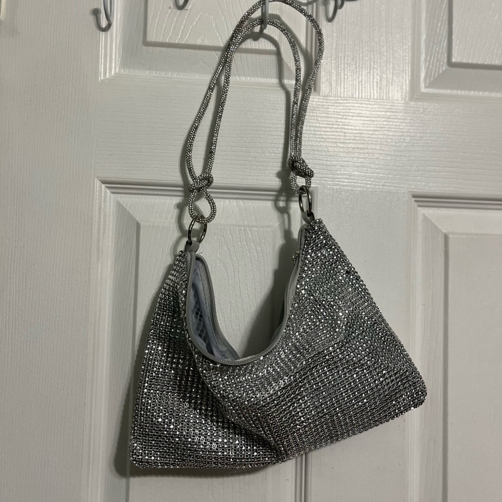 Silver Rhinestone Women's Bag